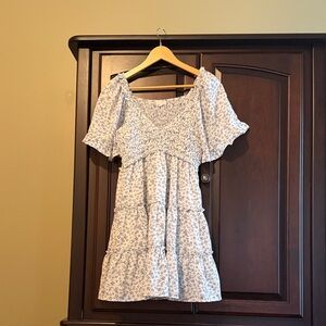 Floral Blue Woman’s Mini Dress